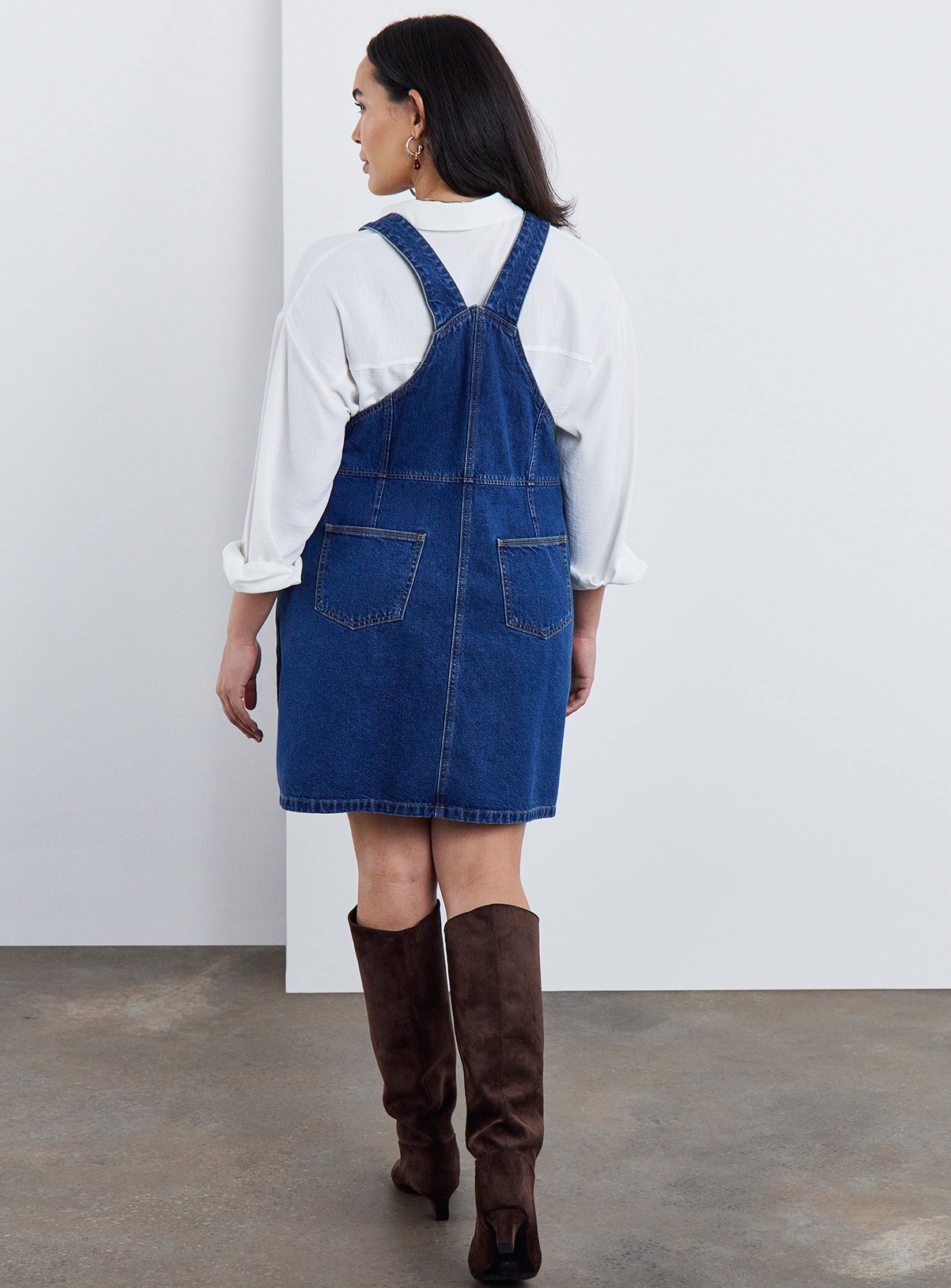 SIMPLY BE Denim Mini Dunagree Dress 14 - Image 2 thumbnail